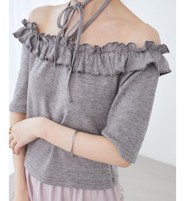  「マルチwayチョーカーフリルトップス」|Tシャツ・カットソー|