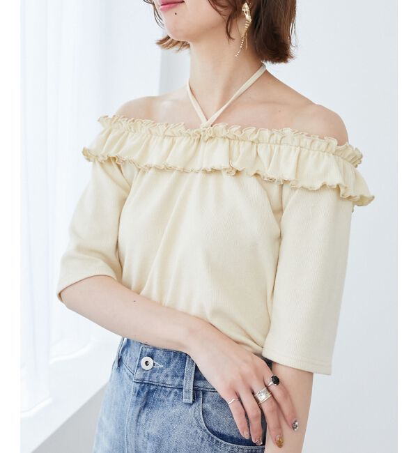  「マルチwayチョーカーフリルトップス」|Tシャツ・カットソー|