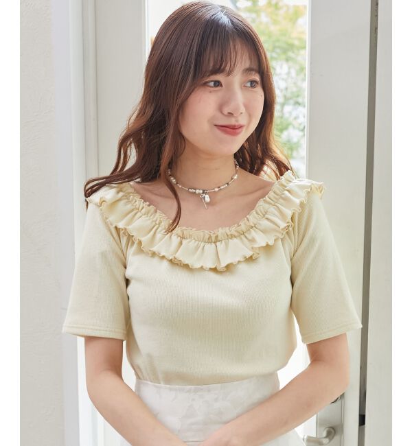  「マルチwayチョーカーフリルトップス」|Tシャツ・カットソー|