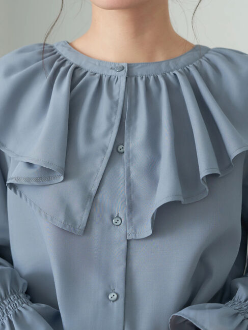 earth music&ecology「フリルカラーブラウス」|シャツ・ブラウス|