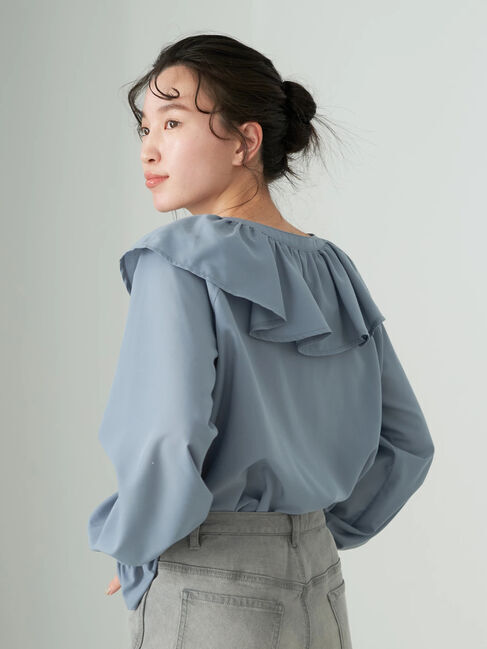 earth music&ecology「フリルカラーブラウス」|シャツ・ブラウス|
