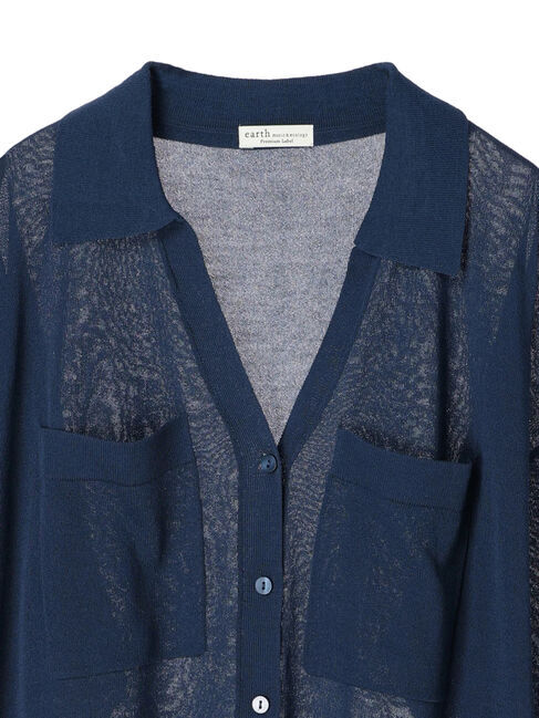 earth music&ecology「ポケットディテールシアーニットシャツ」|シャツ・ブラウス|