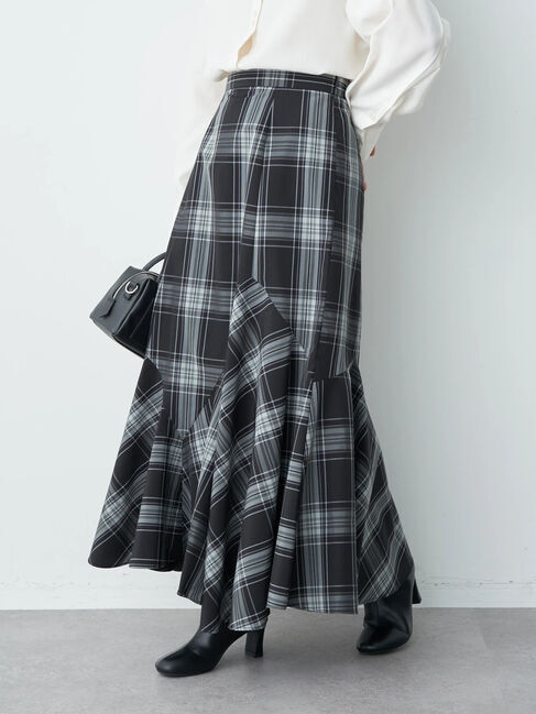 earth music&ecology「イレギュラーヘムチェックスカート」|スカート|
