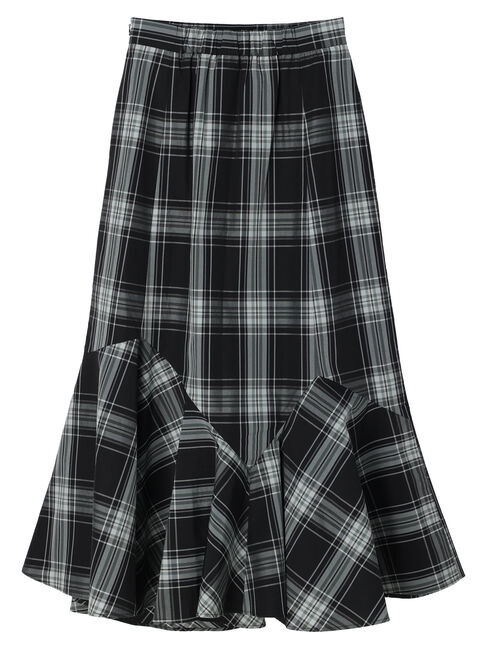 earth music&ecology「イレギュラーヘムチェックスカート」|スカート|