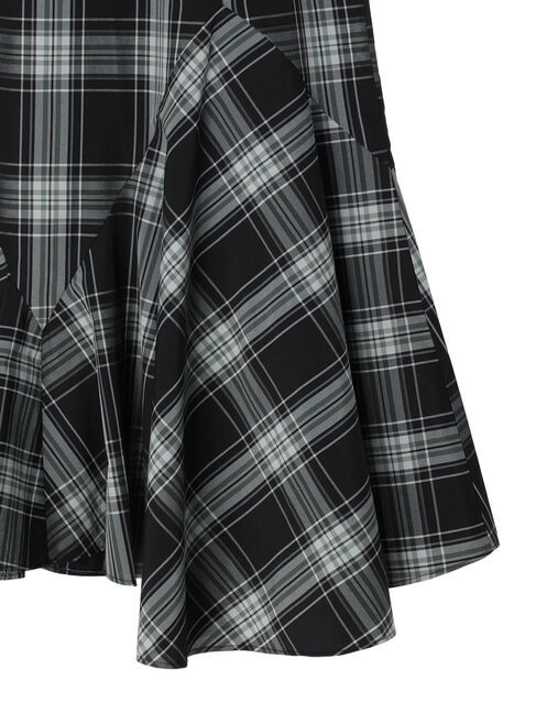 earth music&ecology「イレギュラーヘムチェックスカート」|スカート|