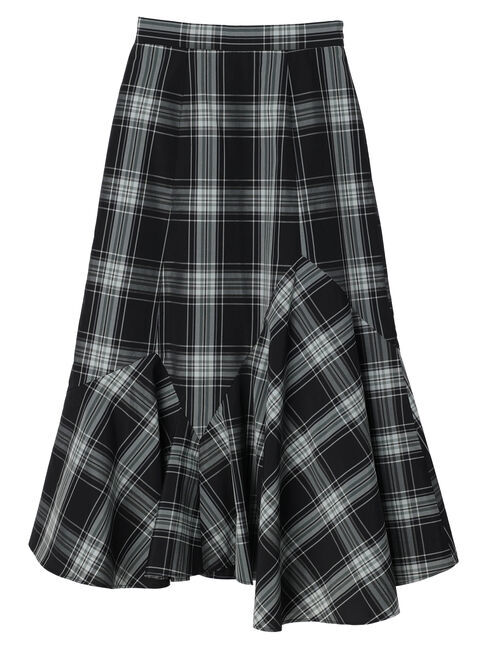 earth music&ecology「イレギュラーヘムチェックスカート」|スカート|