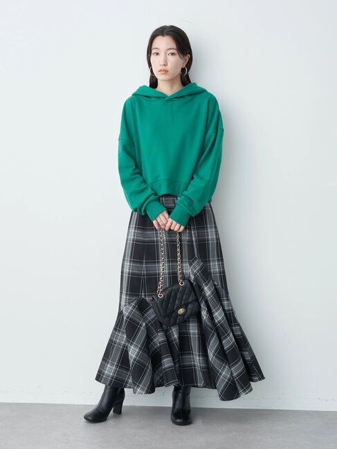 earth music&ecology「イレギュラーヘムチェックスカート」|スカート|