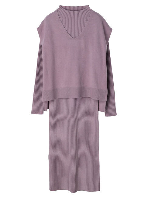 earth music&ecology「SET2点レイヤードニットワンピース」|ワンピース|