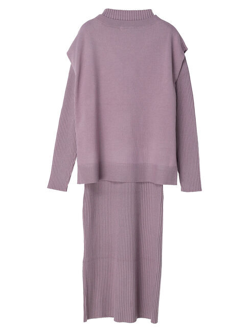 earth music&ecology「SET2点レイヤードニットワンピース」|ワンピース|