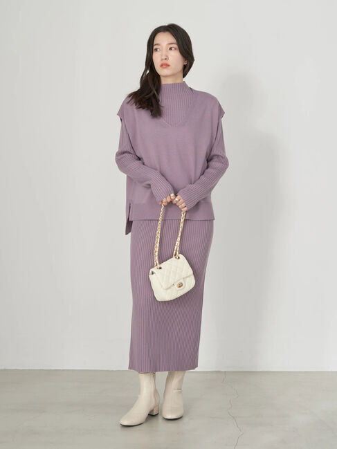 earth music&ecology「SET2点レイヤードニットワンピース」|ワンピース|