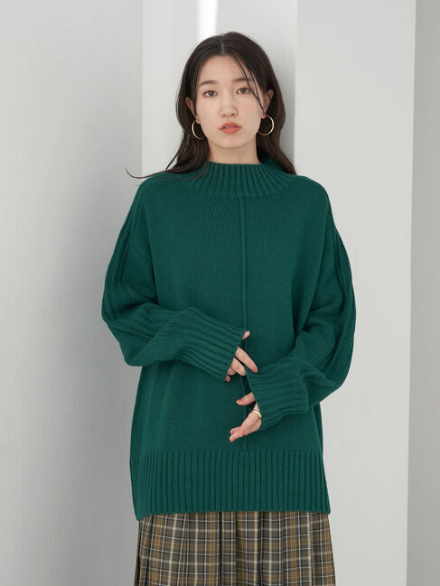 earth music&ecology「ミドルゲージニットチュニック」|ニット・セーター|