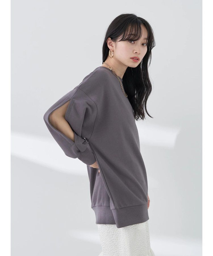 earth music&ecology「袖スリットスウェット」|Tシャツ・カットソー|