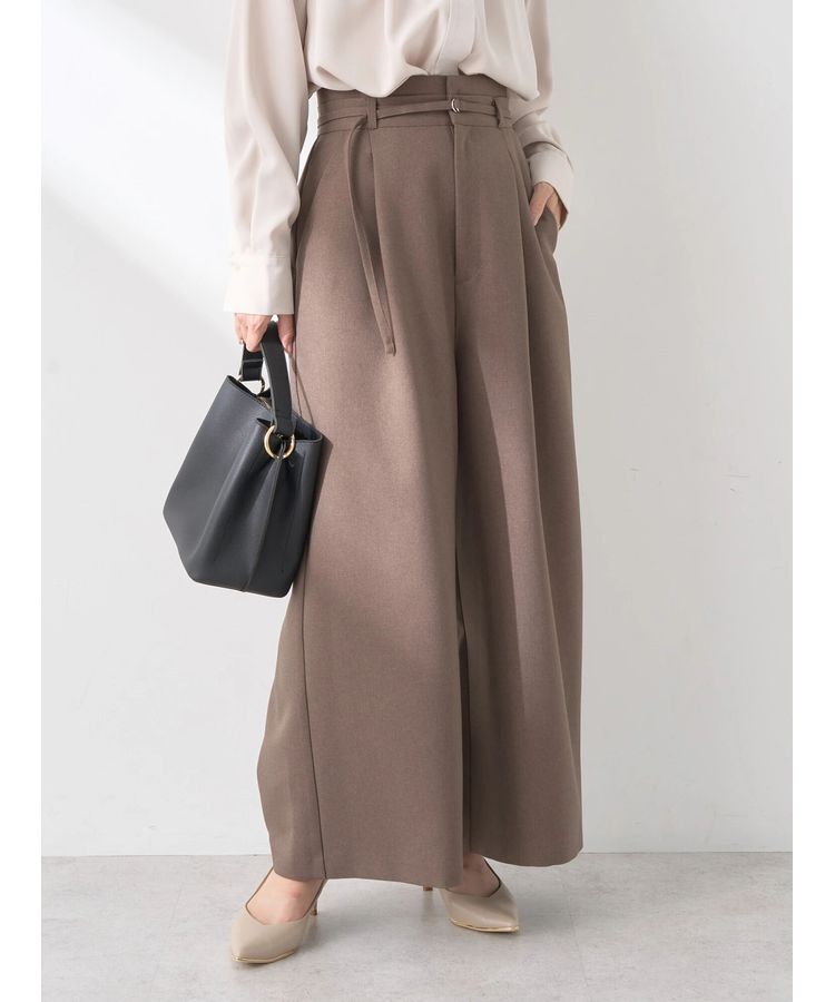 earth music&ecology「ベルト付きワイドパンツ」|その他|