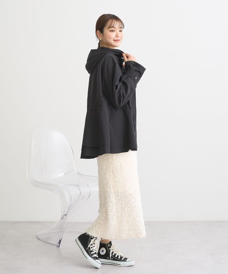 earth music&ecology「フラワーチュールナロースカート」|タイト|