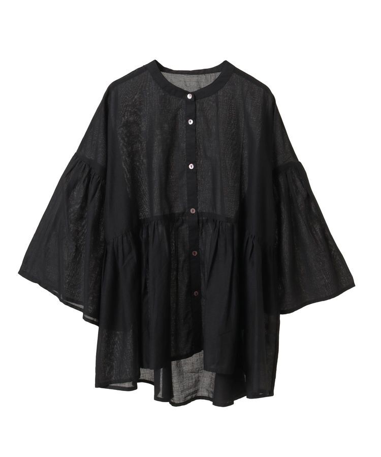 earth music&ecology「コットンボイルギャザーシャツ」|シャツ・ブラウス|