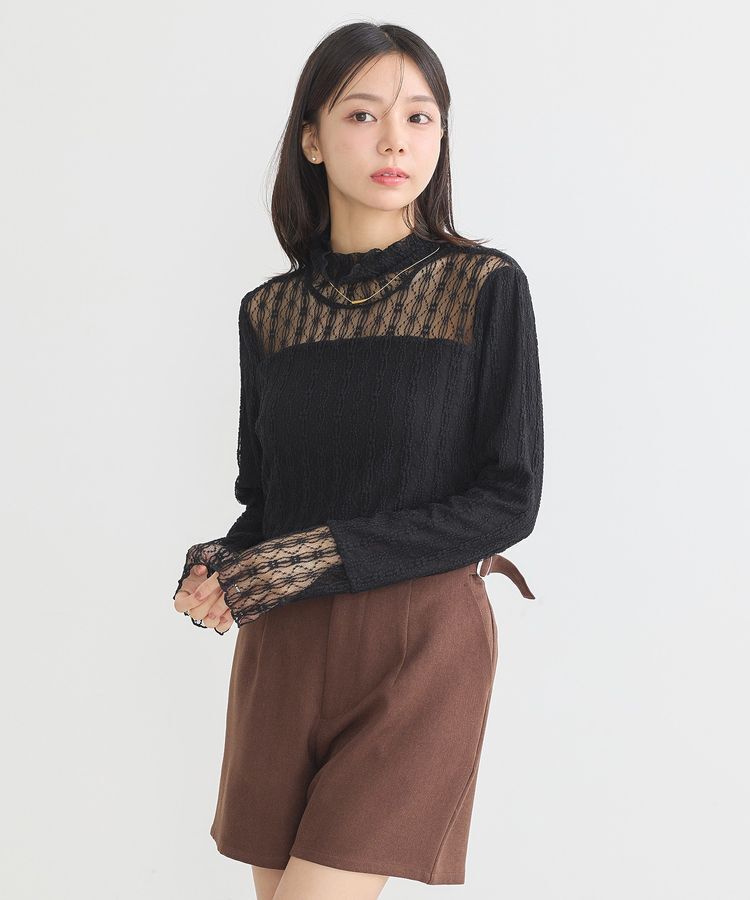 earth music&ecology「あったかレースプルオーバー」|Tシャツ・カットソー|