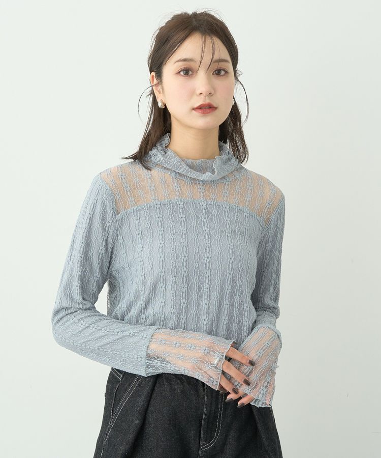 earth music&ecology「あったかレースプルオーバー」|Tシャツ・カットソー|