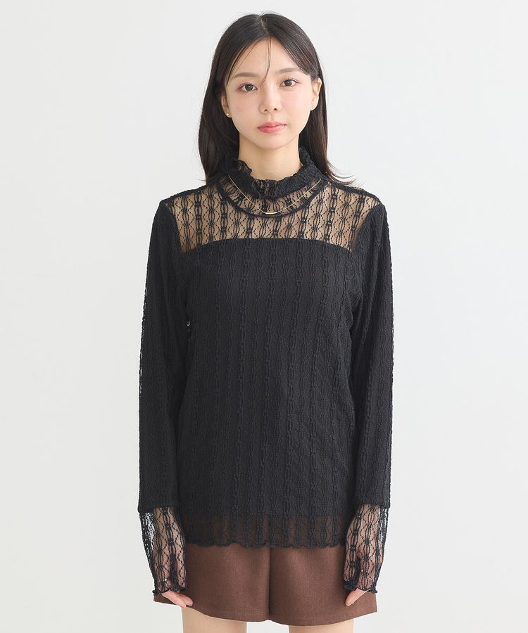 earth music&ecology「あったかレースプルオーバー」|Tシャツ・カットソー|