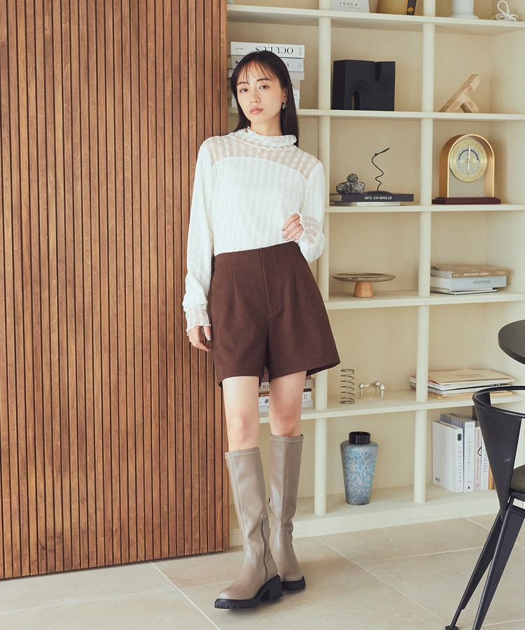 earth music&ecology「あったかレースプルオーバー」|Tシャツ・カットソー|