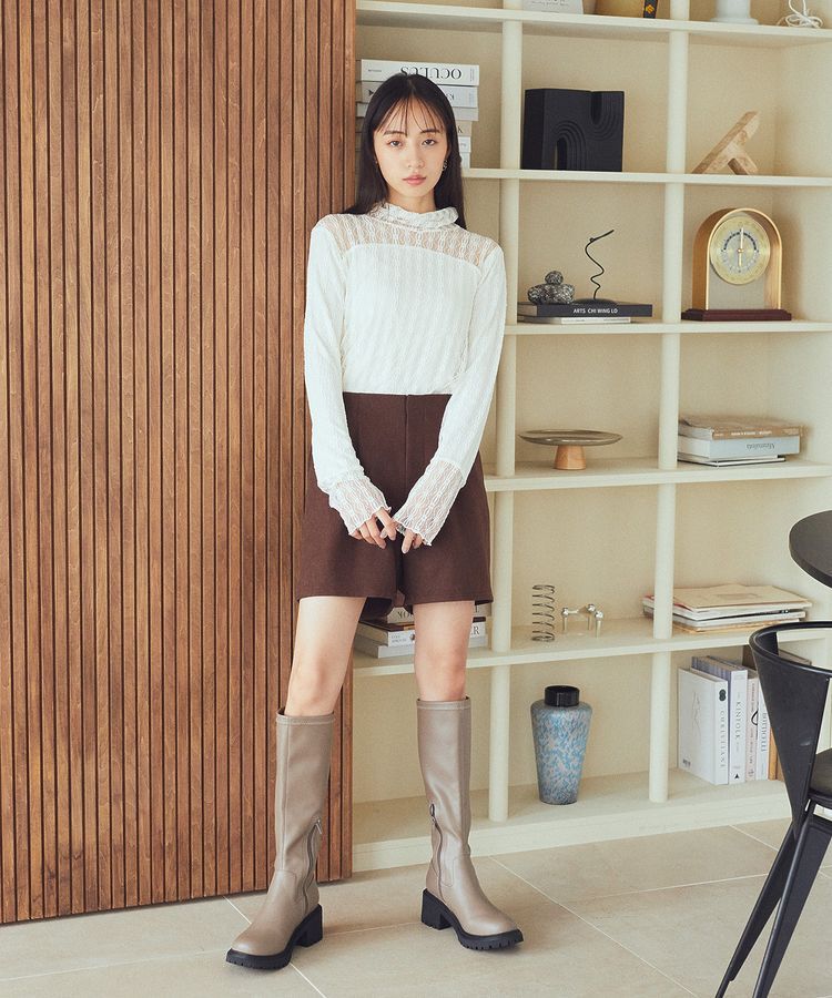 earth music&ecology「あったかレースプルオーバー」|Tシャツ・カットソー|