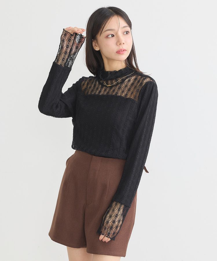 earth music&ecology「あったかレースプルオーバー」|Tシャツ・カットソー|