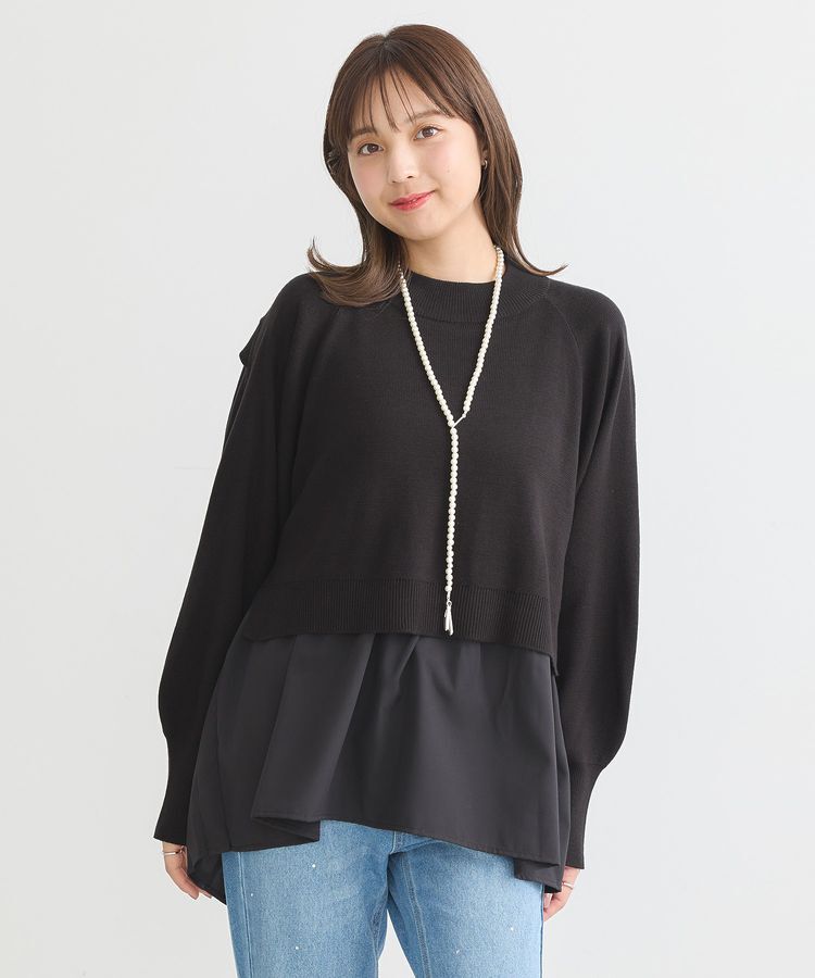 earth music&ecology「ドッキングプリーツニット」|ニット・セーター|