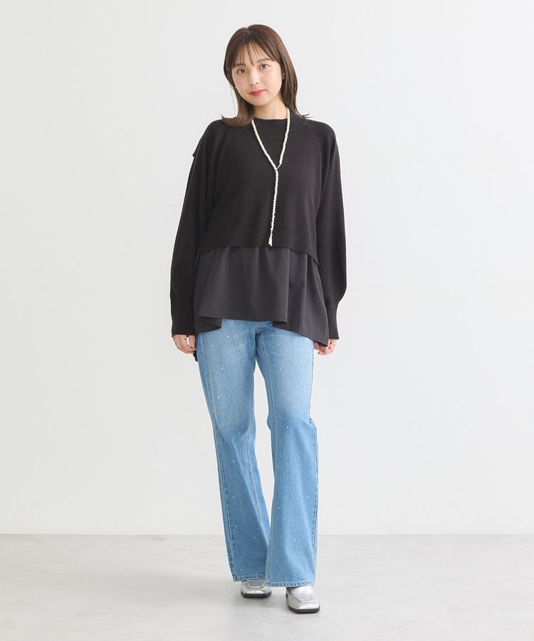 earth music&ecology「ドッキングプリーツニット」|ニット・セーター|