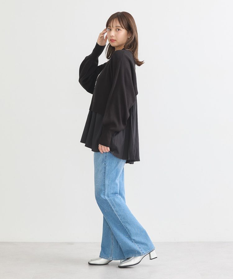 earth music&ecology「ドッキングプリーツニット」|ニット・セーター|