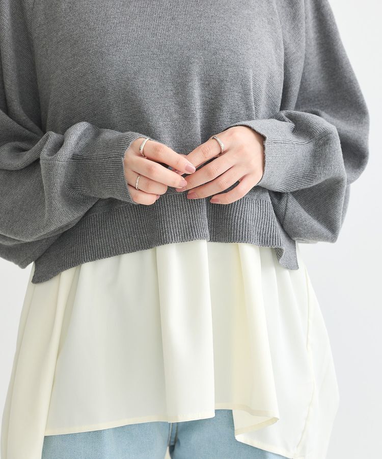 earth music&ecology「ドッキングプリーツニット」|ニット・セーター|