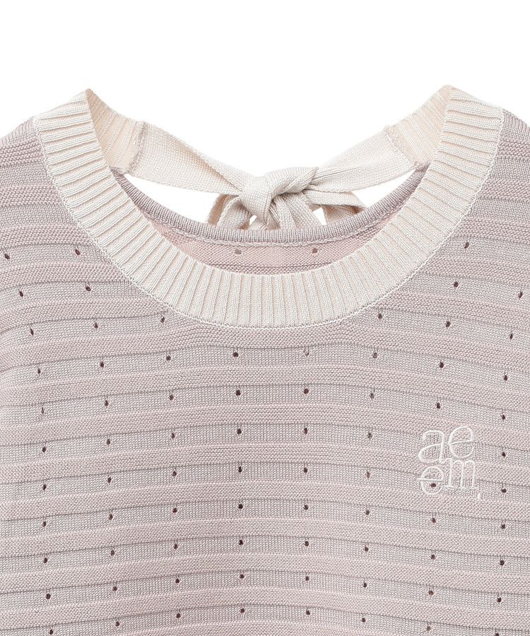 earth music&ecology「配色バックリボンプルオーバー」|ニット・セーター|