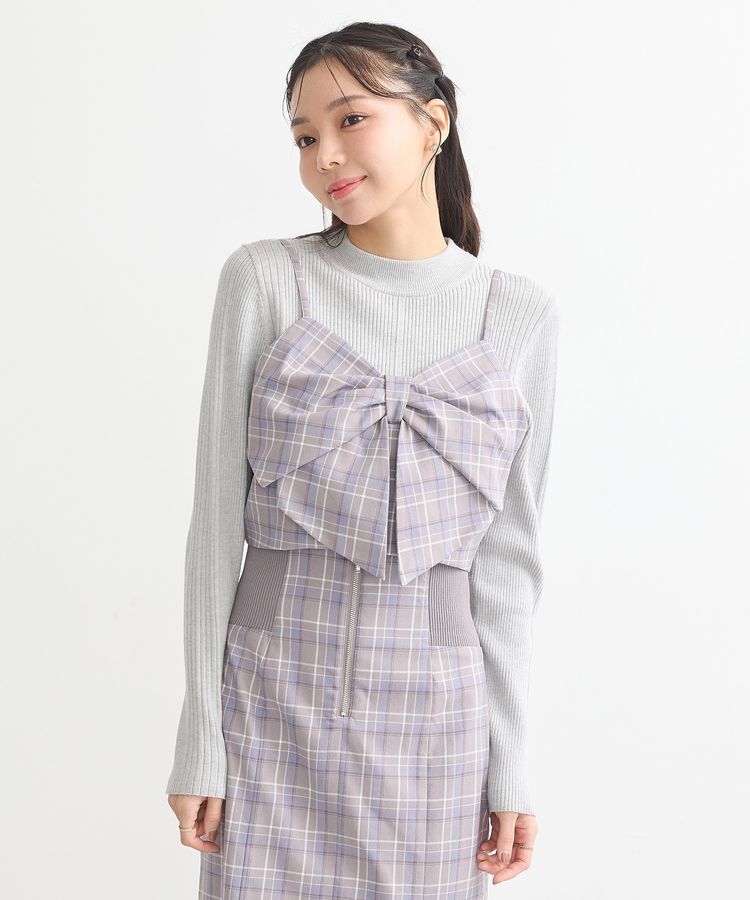 earth music&ecology「リボンドレープビスチェ」|ベスト・ジレ|