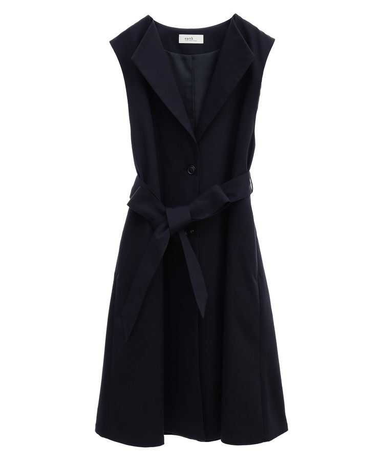 earth music&ecology「ミドル丈ジレ」|ベスト・ジレ|