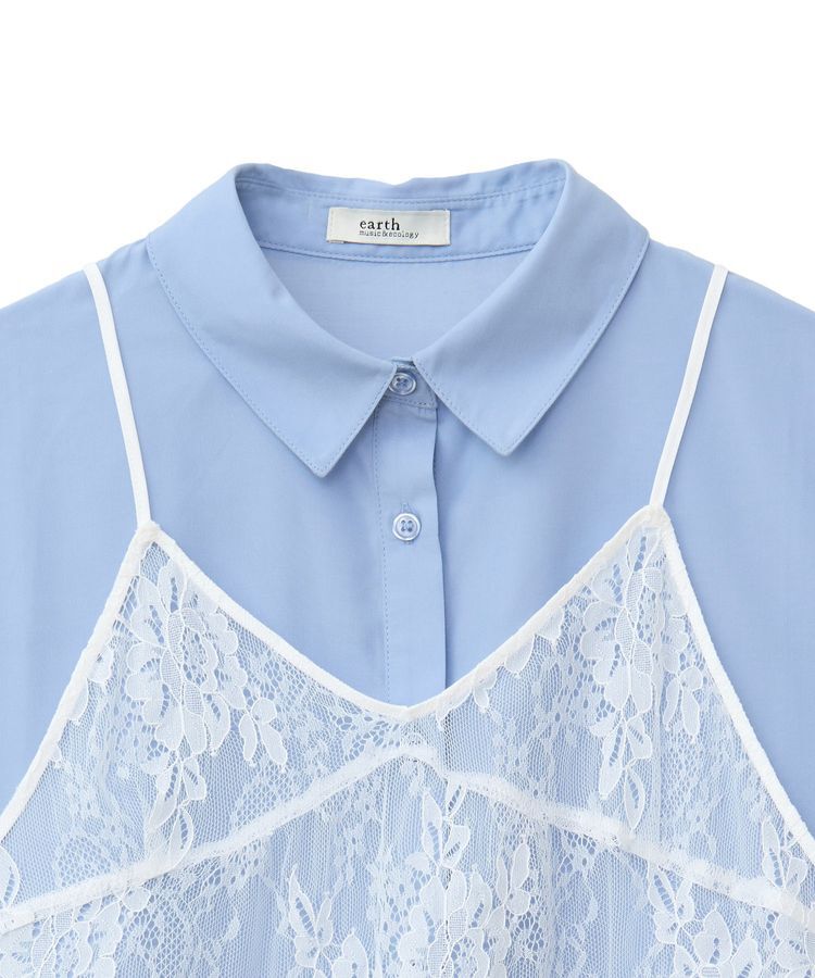 earth music&ecology「SET2点レースビスチェ＋シャツ」|シャツ・ブラウス|
