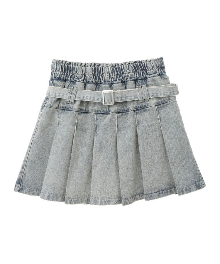 earth music&ecology「デニムプリーツスカパン」|スカート|