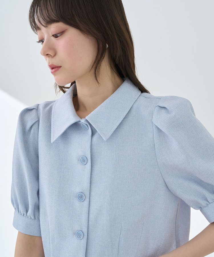 earth music&ecology「サマーツイードシャツジャケット」|シャツ・ブラウス|