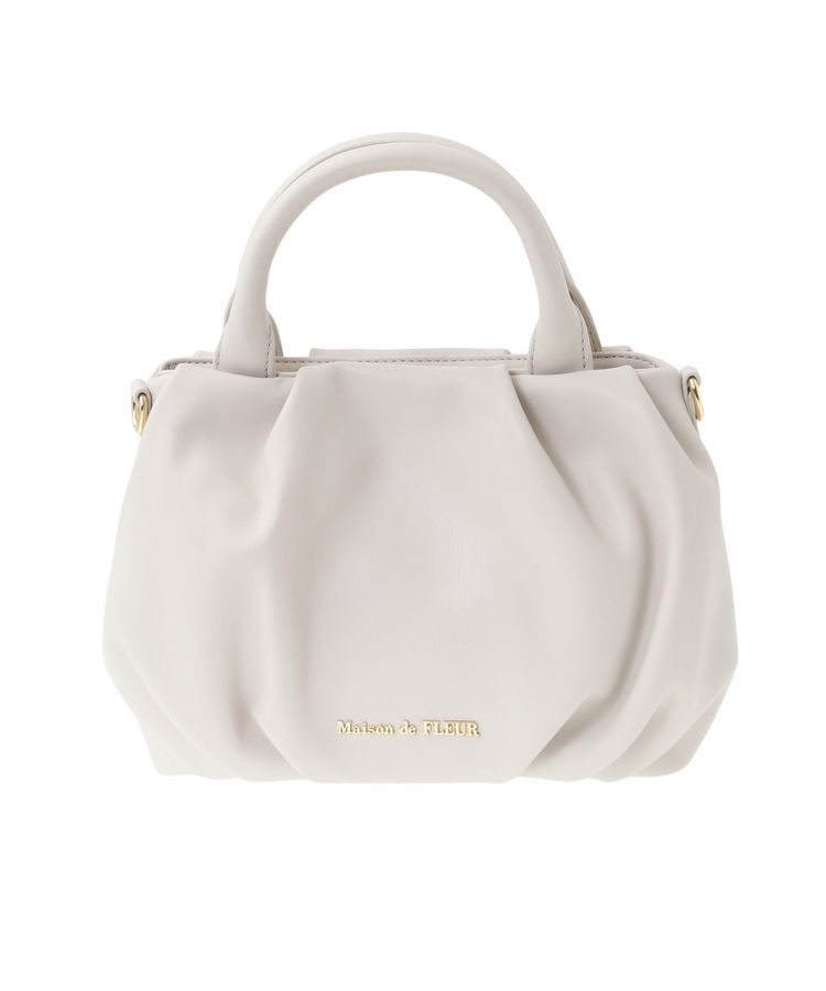 Maison de FLEUR「カラフルショルダーバッグ」|ショルダー・メッセンジャー|グレーベージュ