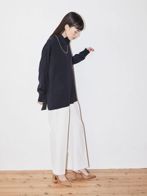  「ソフトタッチタートルニットチュニック」|ニット・セーター|