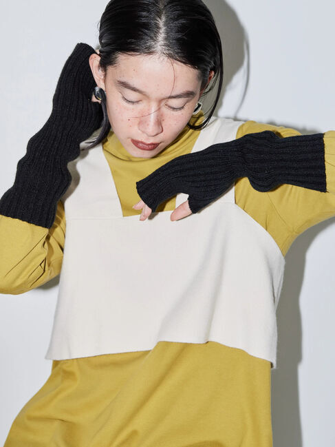  「リブアームウォーマー」|その他|ブラック