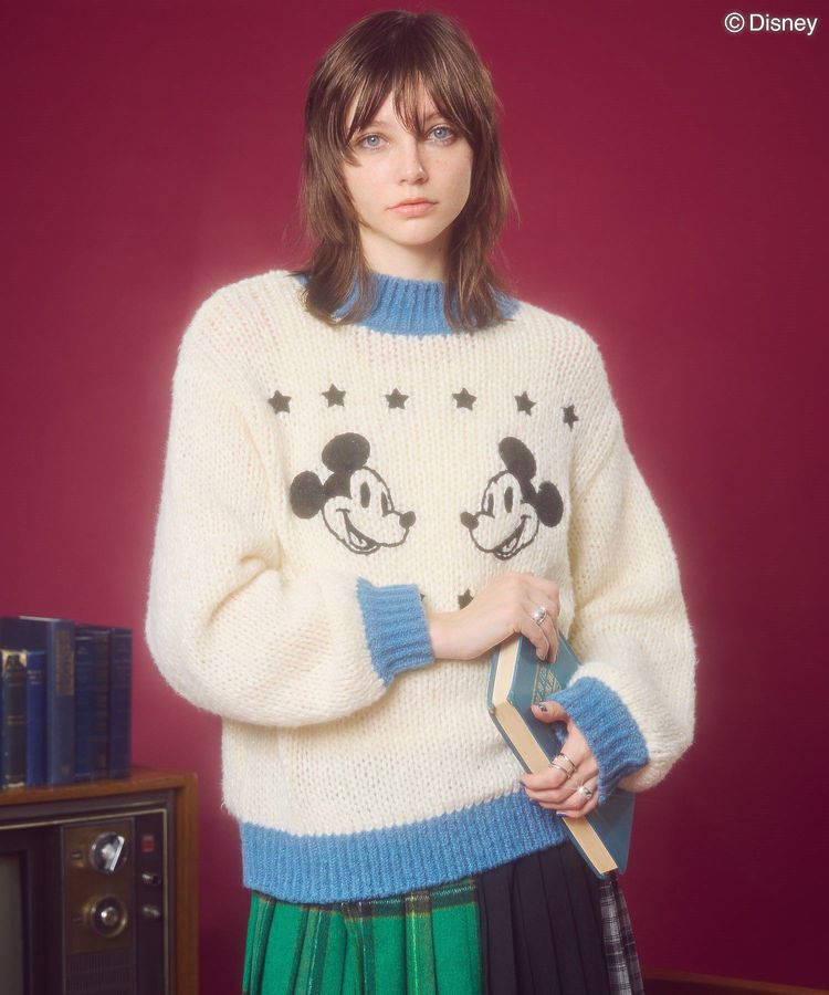 AMERICAN HOLIC「刺繍チャンキーニット/Disney」|ニット・セーター|