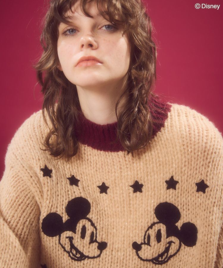 AMERICAN HOLIC「刺繍チャンキーニット/Disney」|ニット・セーター|Mocha