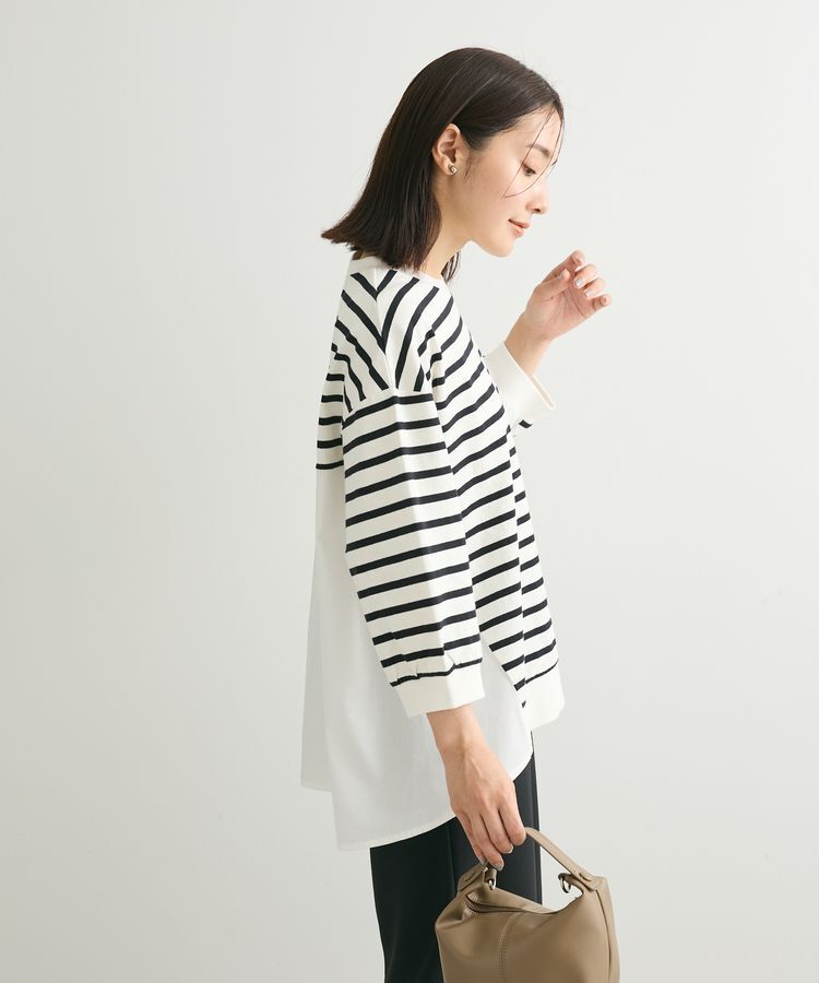 Green Parks「布帛切り替えフレアカットプルオーバー」|Tシャツ・カットソー|