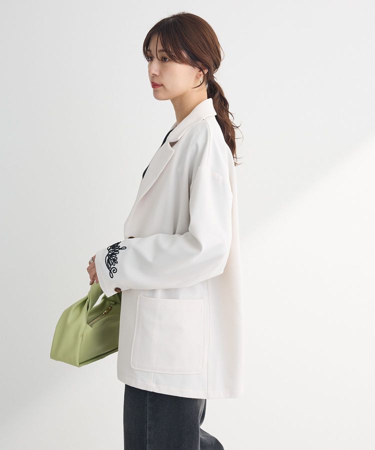 Green Parks「・ELENCARE DUE 袖コード刺繍ジャケット」|テーラードジャケット|