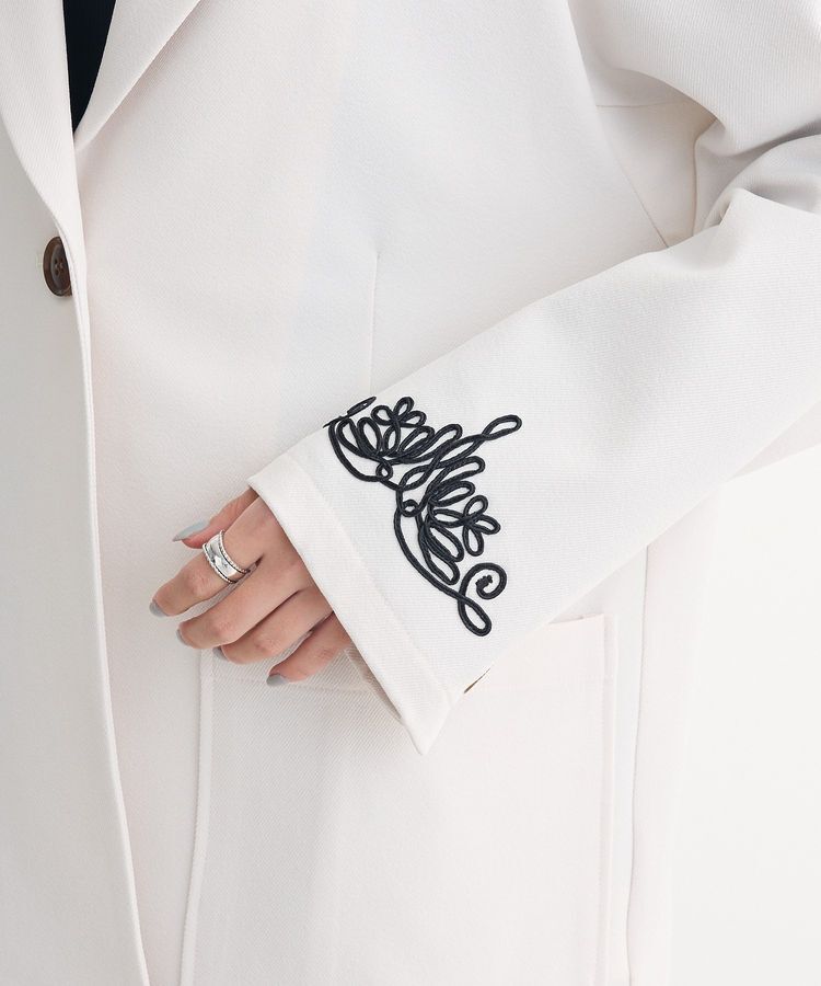 Green Parks「・ELENCARE DUE 袖コード刺繍ジャケット」|テーラードジャケット|