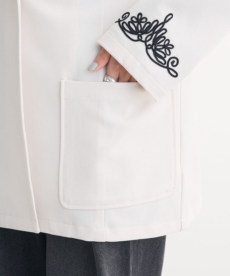 Green Parks「・ELENCARE DUE 袖コード刺繍ジャケット」|テーラードジャケット|