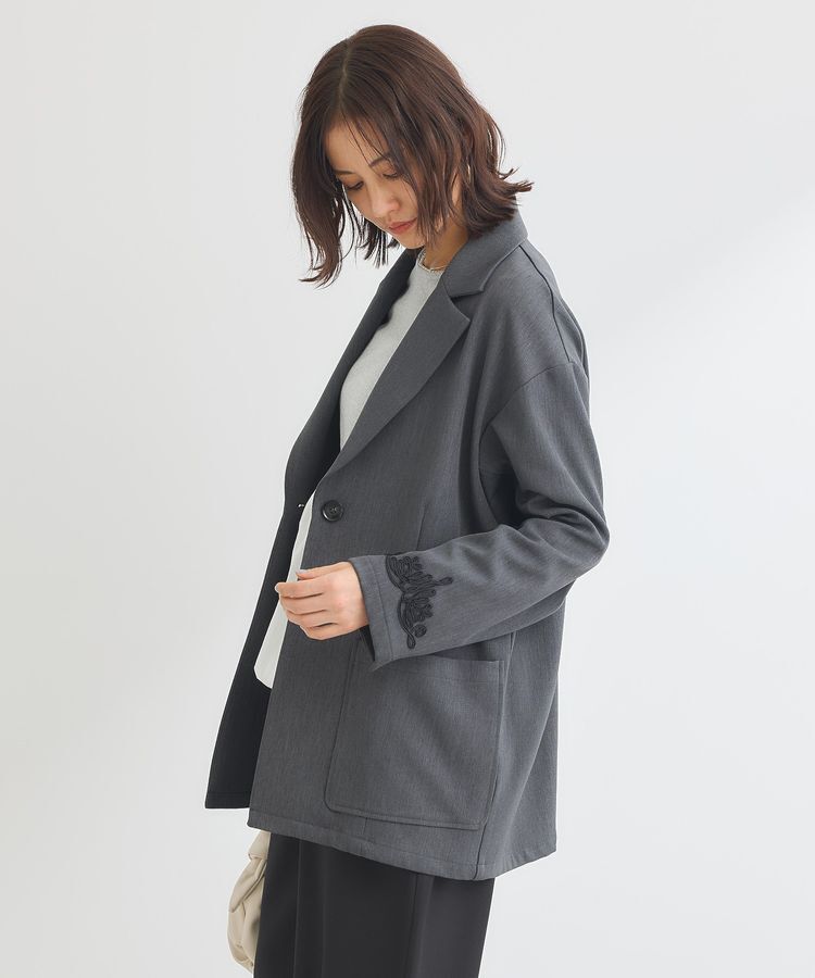 Green Parks「・ELENCARE DUE 袖コード刺繍ジャケット」|テーラードジャケット|