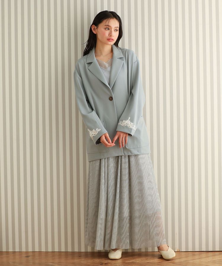 Green Parks「・ELENCARE DUE 袖コード刺繍ジャケット」|テーラードジャケット|