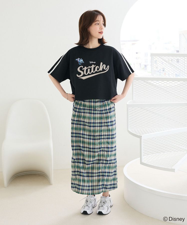 Green Parks「スティッチ/メタルプリントクロップドミニ裏毛プルオーバー」|Tシャツ・カットソー|