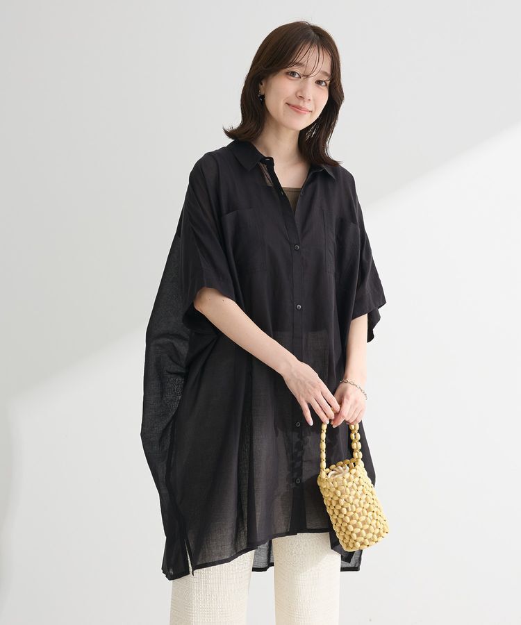 Green Parks「インド綿 ボイルポンチョチュニック」|チュニック|