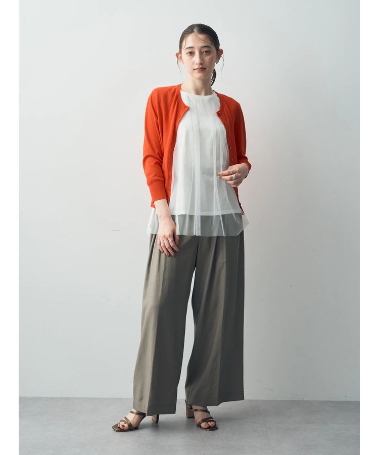 YECCA VECCA「ハイウエストリボンワイドパンツ」|その他|