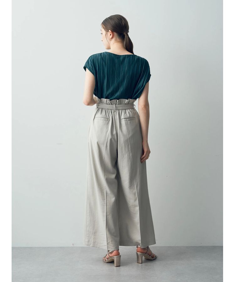 YECCA VECCA「ハイウエストリボンワイドパンツ」|その他|